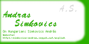 andras simkovics business card